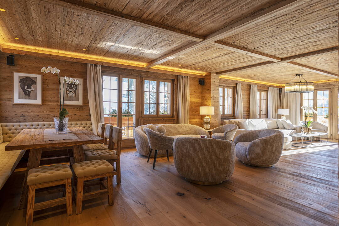 Interior Finish in Antique Wood by Arnold Reuteler Holzbau AG Gstaad